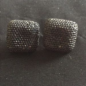 Black diamond earring