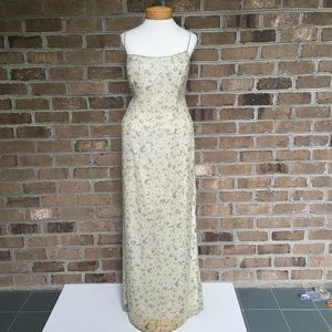 Stunning Backless Beaded Silk Formal Gown / Dress