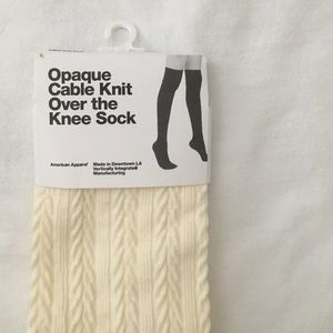 American Apparel cable knit socks