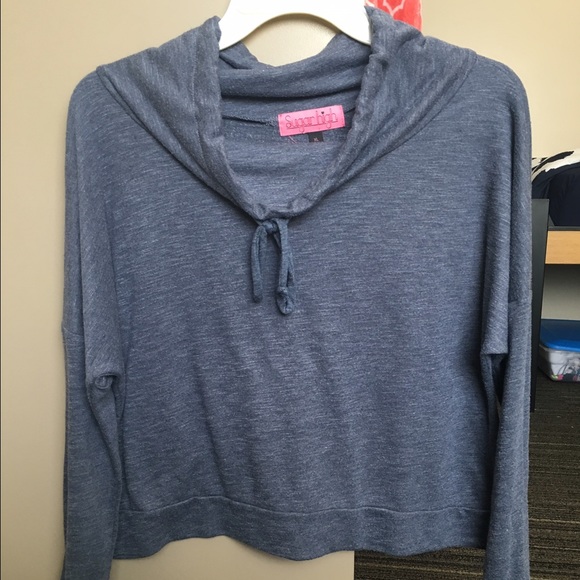 Blue Draw-string Sweatshirt