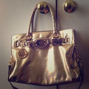 Michael Kors gold purse! Genuine Leather!