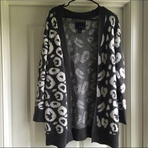 Thick animal print sweater