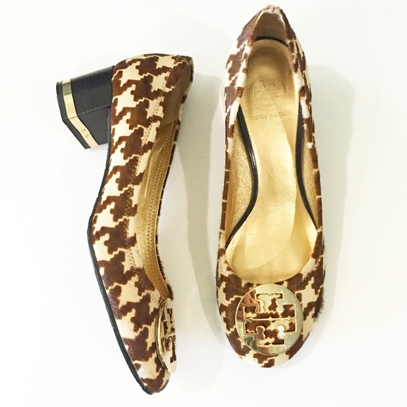 Tory Burch Shoes - Rare Tory Burch Houndstooth Pony Hair Heels