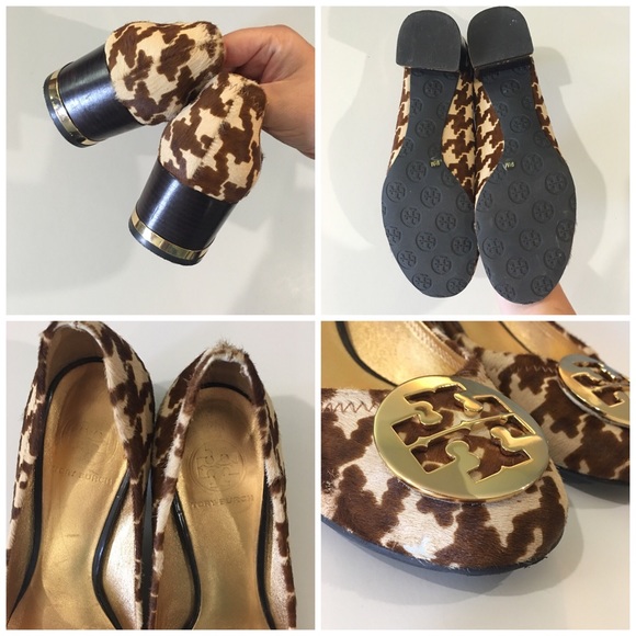 Rare Tory Burch Houndstooth Pony Hair Heels - Picture 3 of 4