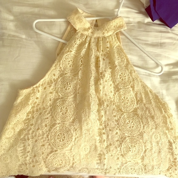High neck crochet top size small
