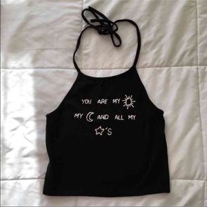 Brandy Melville Stars & Sun Halter top