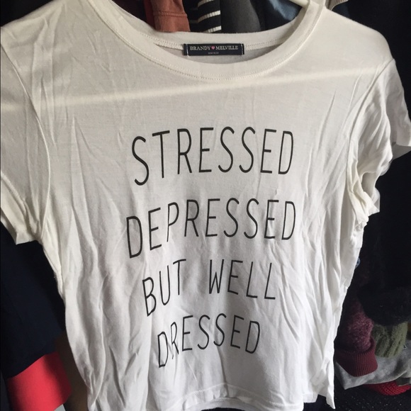 Brandy Melville Graphic Cropped Top