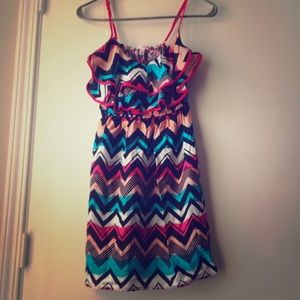 Multicolor dress. 100% Rayon. Size Small.