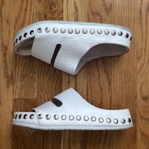 ASOS White studded slides