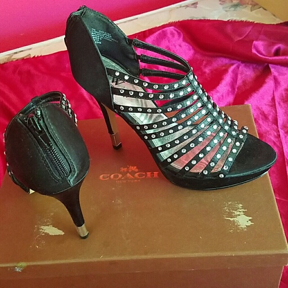 7M black tall heels - Picture 1 of 4