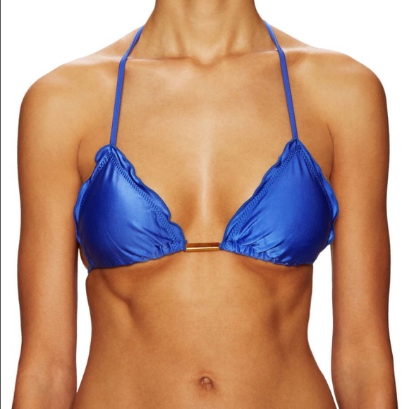 Vix swimwear solid ripple bikini top