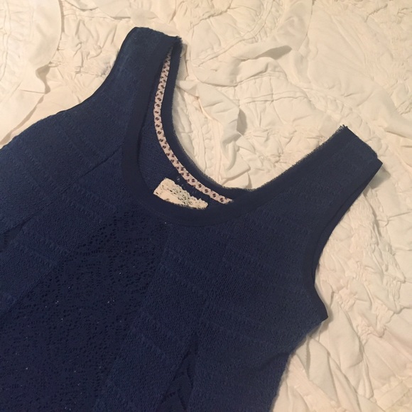 Anthropologie Lace Knit Swing Top