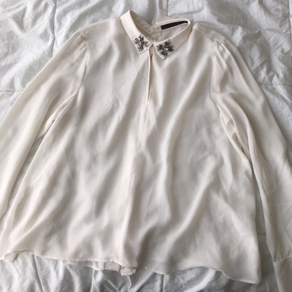 Zara White Blouse