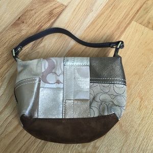 Small patchwork Coach bag