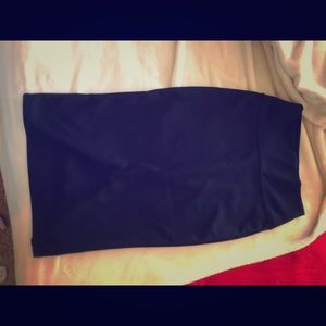 Black stretch pencil skirt