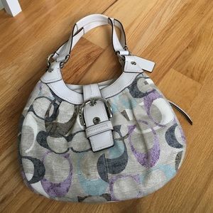 Coach fabric/leather handbag