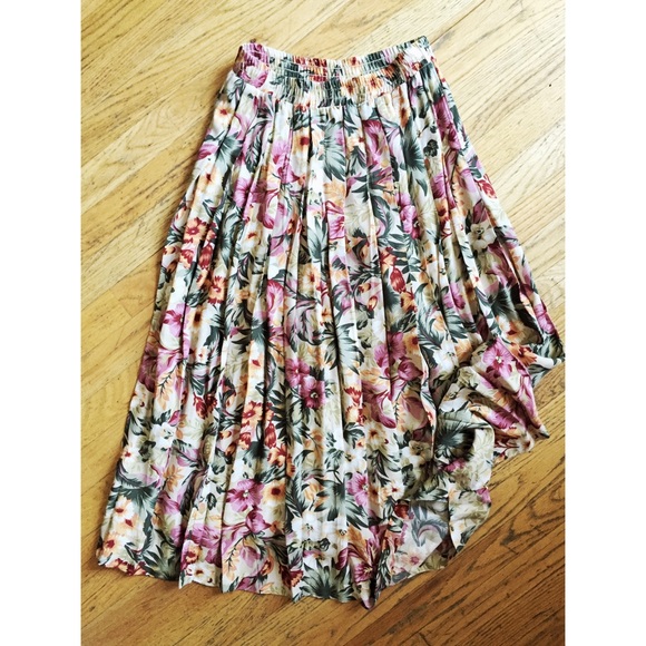 Floral maxi summer skirt