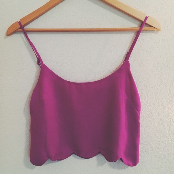 LA Hearts Tops - L.A. Heart Magenta Crop Top