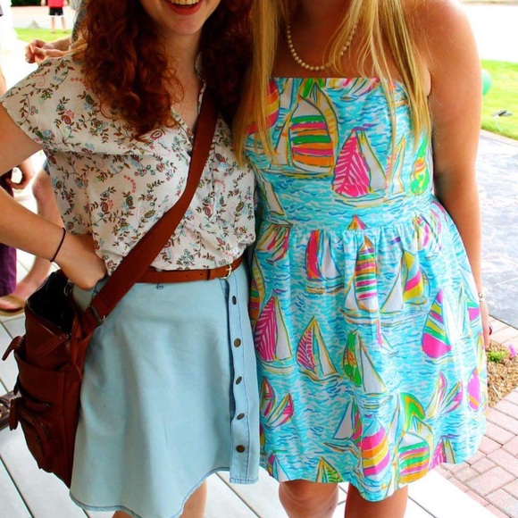 You gotta regatta lilly strapless dress