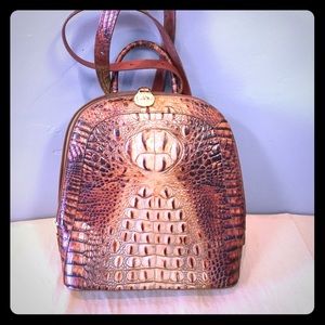 Brahmin Croco Embossed Backpack