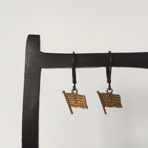 Petite American Flag Earrings