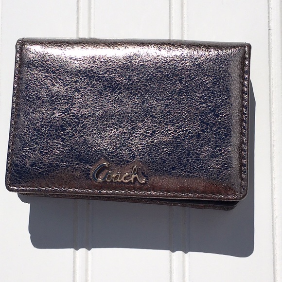 Coach Metallic Business Card Case