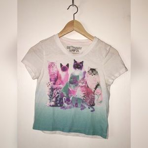 Galaxy Cat Crop Top