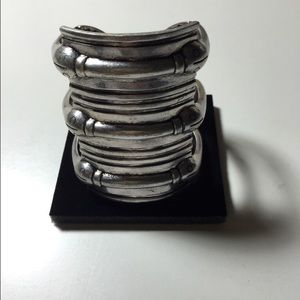 Low Luv by Erin Wasson Snake Hinged Cuff in Silver