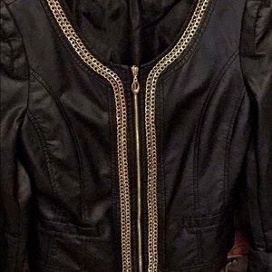 Faux leather black jacket!