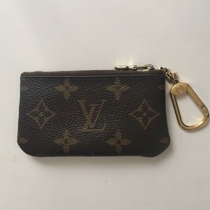 Auth Louis Vuitton monogram card/coin pouch
