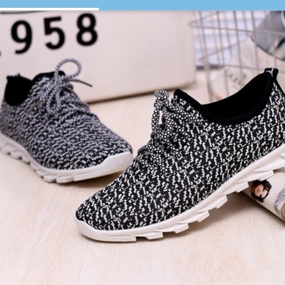 Black and White Tennis Shoes