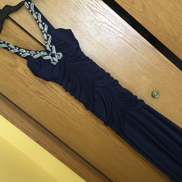 Navy long dress