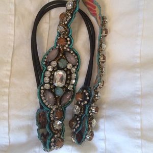 Beaded stretch headband