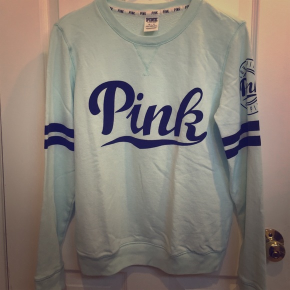 PINK crew neck mint sweater!!