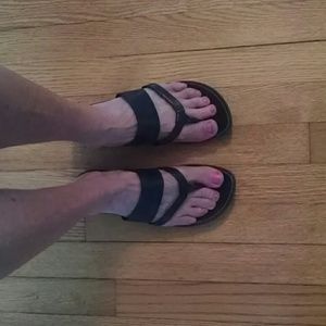 Timberland black leather sandles