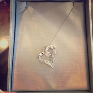 Diamond Heart Necklace with paper work