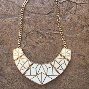 White and gold necklace