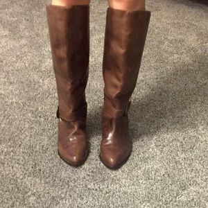 Dolci's Brown Leather Vtg buckle Boot size 9-9.5