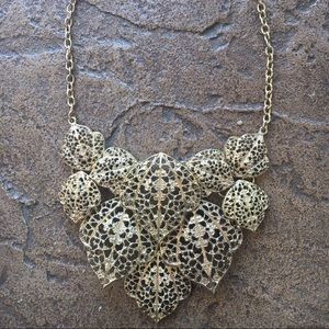Gold leaf necklace