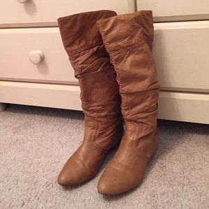 Steve Madden Candence Tan Leather Boots Size 8