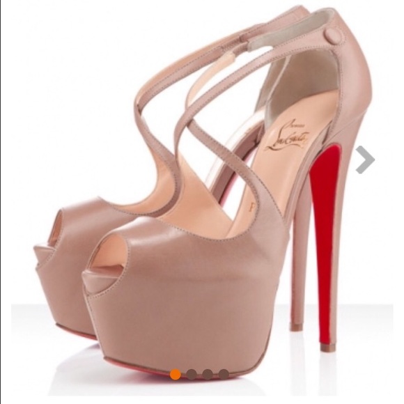 Nude platform heels