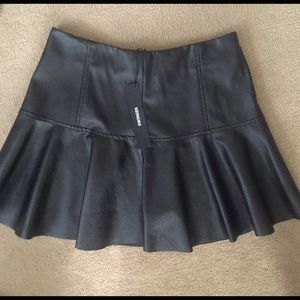 BLANK NYC BLACK LEATHER SKIRT NWT