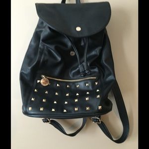 Faux leather back pack