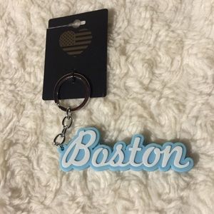 Brandy Melville Boston key chain with stickers