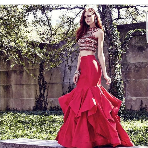 Two piece prom dress
