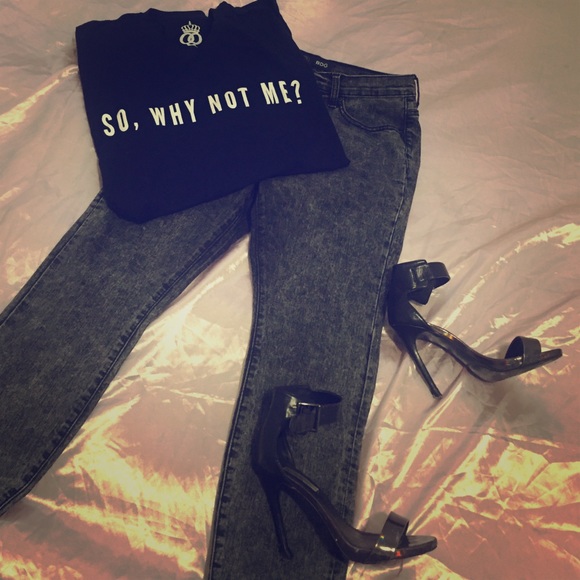 Acid Wash High Waist Jeans