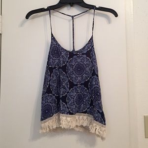 Hollister Navy Crop Top Size M