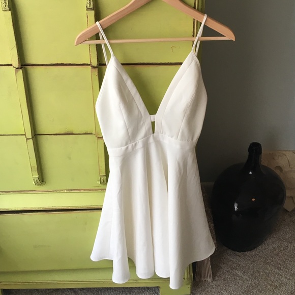 NBD X Naven white backless dress