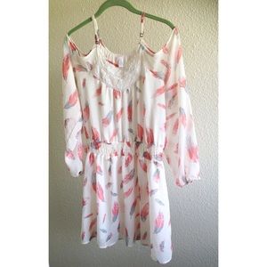 Feather Printed Dress