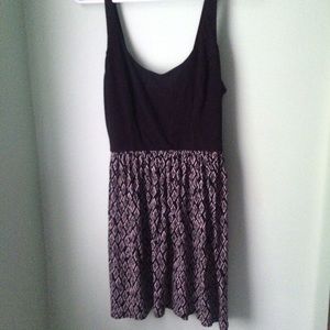 Black Patterned Dress w/ Cutouts